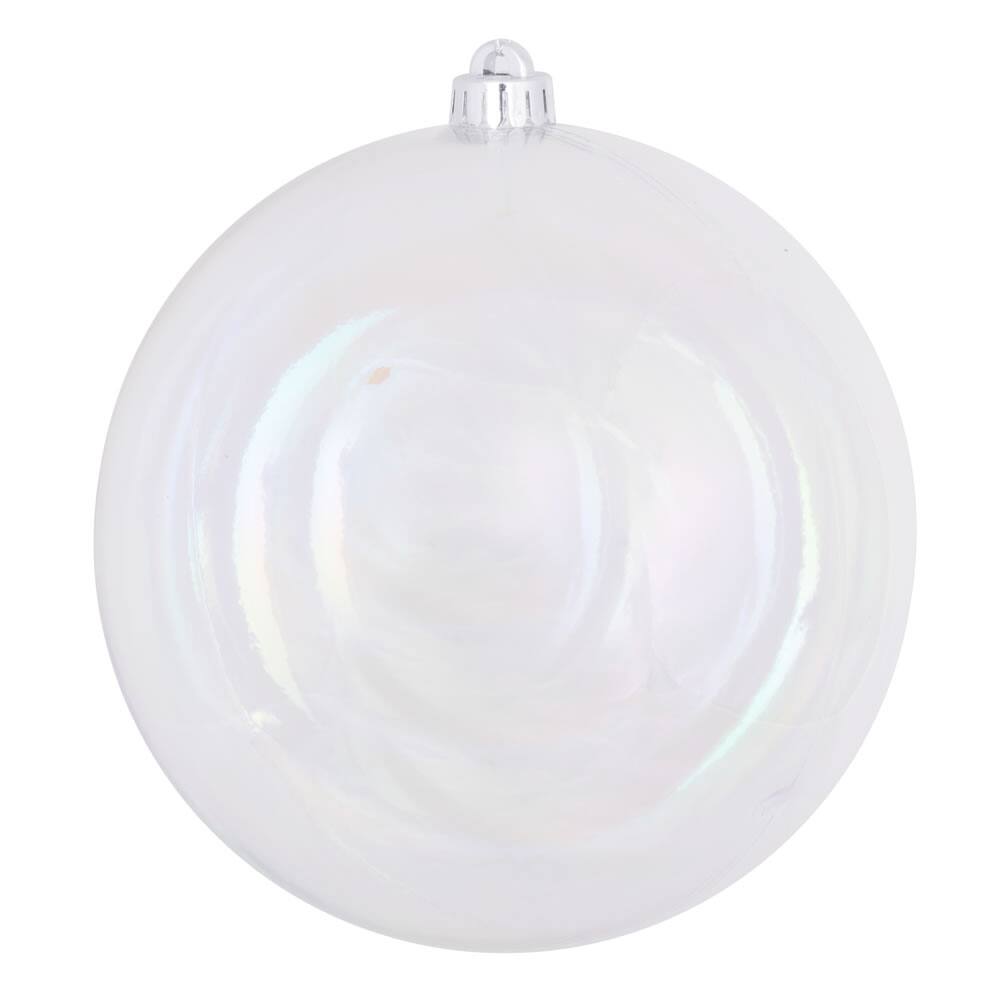 Front. Vickerman - Vickerman 8" Clear Iridescent Ball Drilled Cap - Clear.