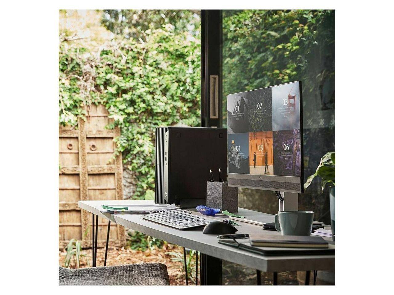 Alt View 1. HP - HP EliteDesk 8 G1i - Intel Core Ultra 7 265 - 32 GB - 1 TB SSD - Intel Q870 - Windows 11 Pro - 280W - Black C6TX1UT#ABA - Black.