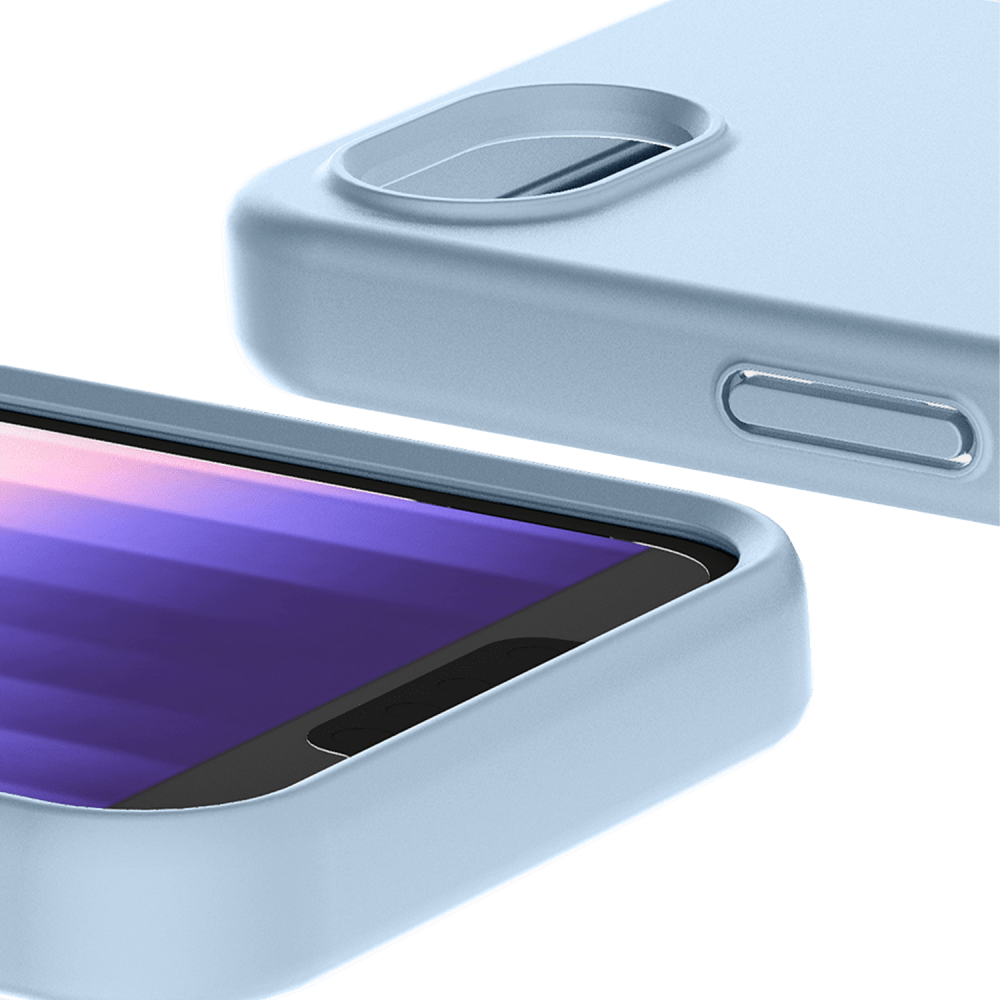 Alt View 3. Avana - velvet w/ MagSafe Case for Apple iPhone 16e - Light Blue.