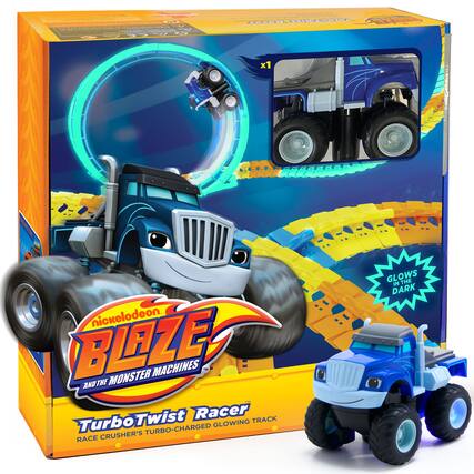 - Nickelodeon Blaze and the Monster Machines
- Turbo Twist Racer
- Race Crusher's Turbo-Charged Glowing Track
- Glows in the Dark
