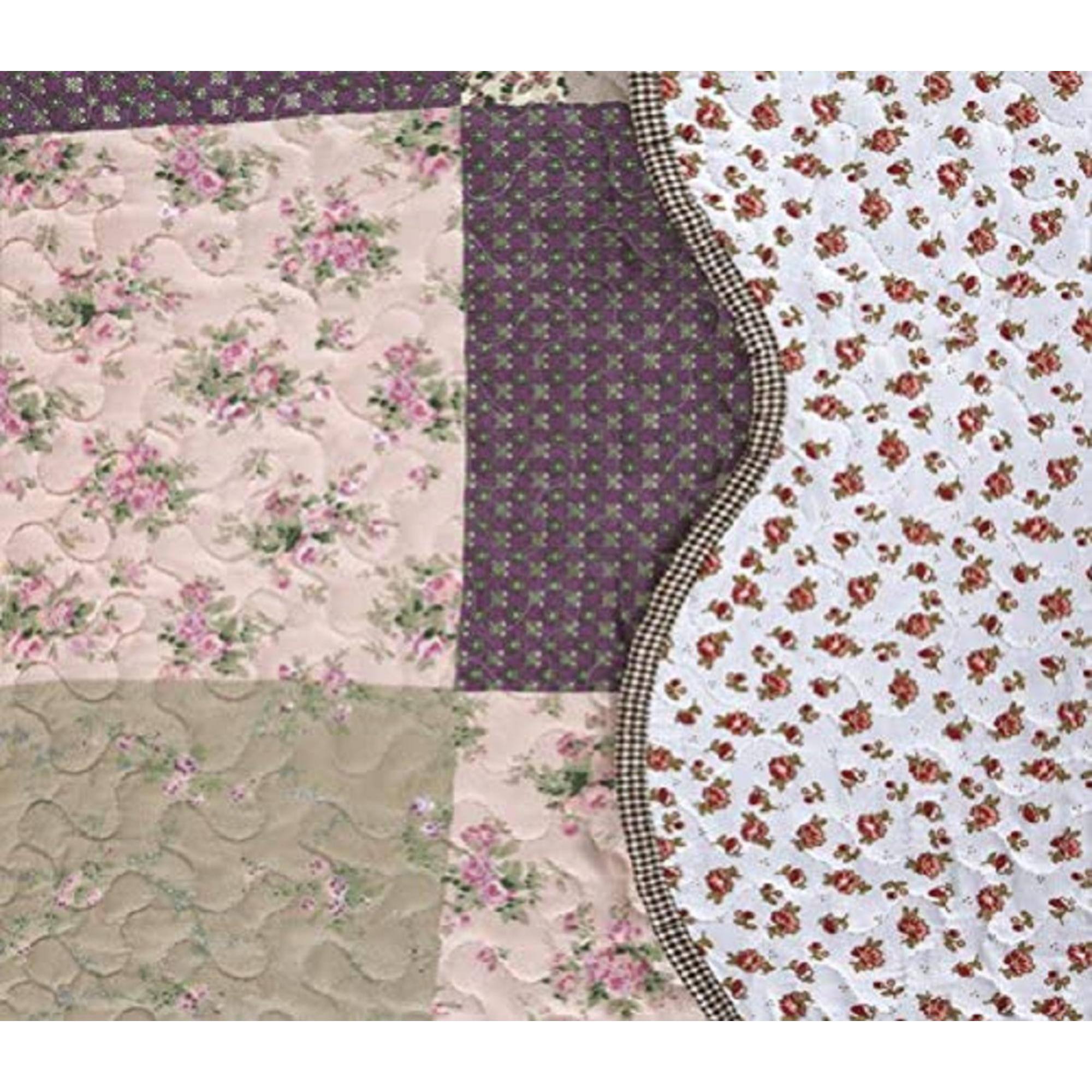 Angle. J&V TEXTILES - Gray Reversible Quilt Set - Dark Gray.