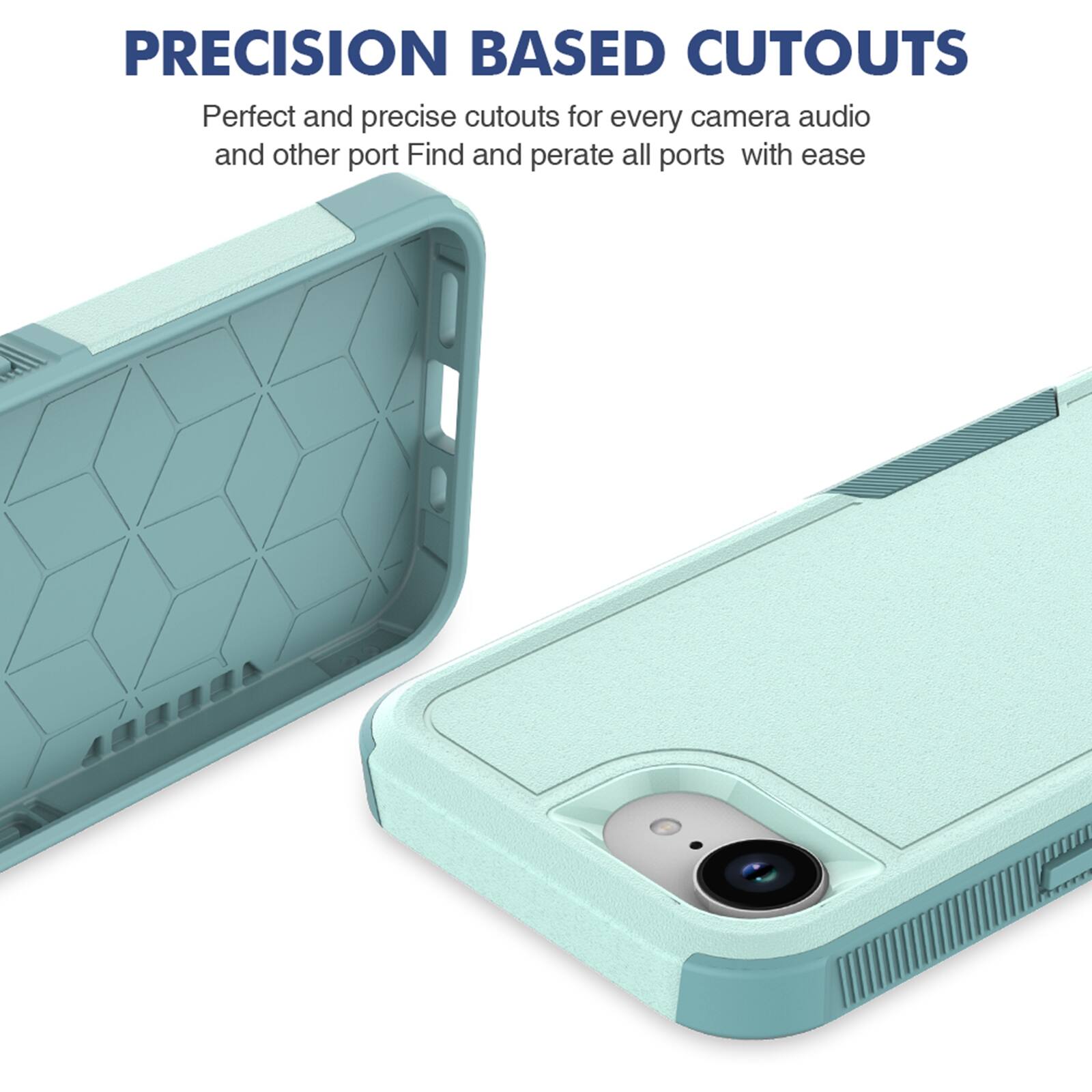 PRECISION BASED CUTOUTS  
Perfect and precise cutouts for every camera, audio, and other port. Find and operate all ports with ease.