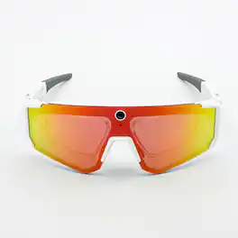 Loheer - Smart Glasses with Camera, AI Image Stabilization, Real-Time Translation, Cycling Wear - White/Orange - White - (2026)