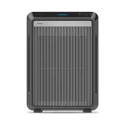 Front. WINIX - 9800 4-Stage True HEPA WiFi Smart Air Purifier - Black.