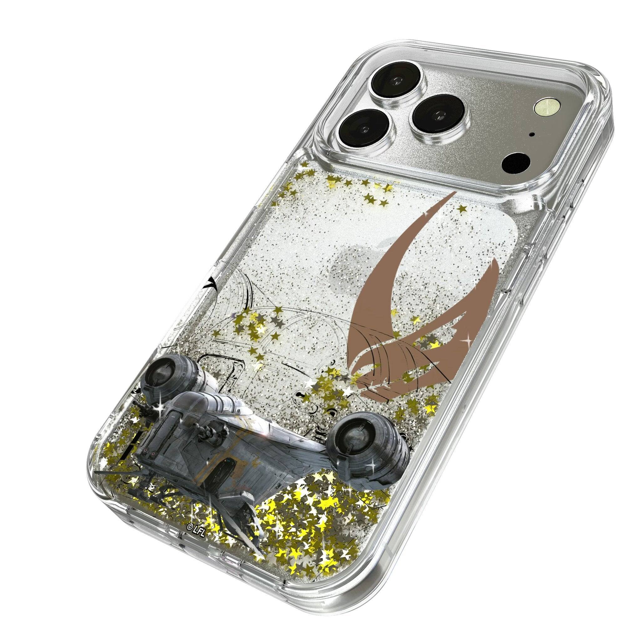 Angle. Keyscaper - Star Wars: A New Hope FactionTech Glitter Phone Case - Apple iPhone 17 Pro Max - Razor Crest.