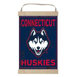 Jardine - UConn Huskies Faux Rust Banner Sign - Navy