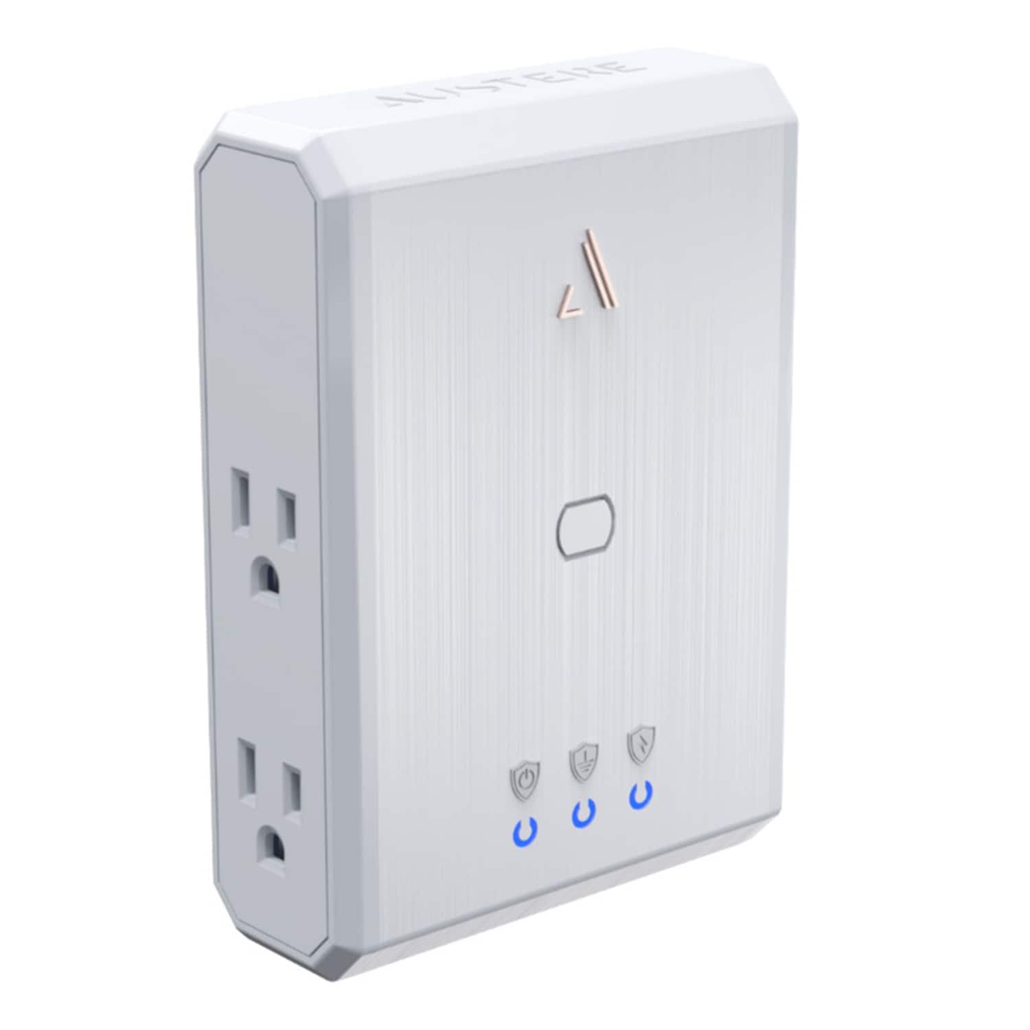 Austere - 4-AC Outlet 2,500-Joule III Series Power Small-Appliance Surge Protector Wall Tap 3S-APS4-US1 - White