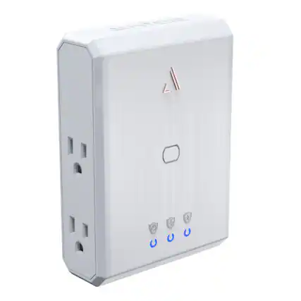 Front. Austere - 4-AC Outlet 2,500-Joule III Series Power Small-Appliance Surge Protector Wall Tap 3S-APS4-US1 - White.