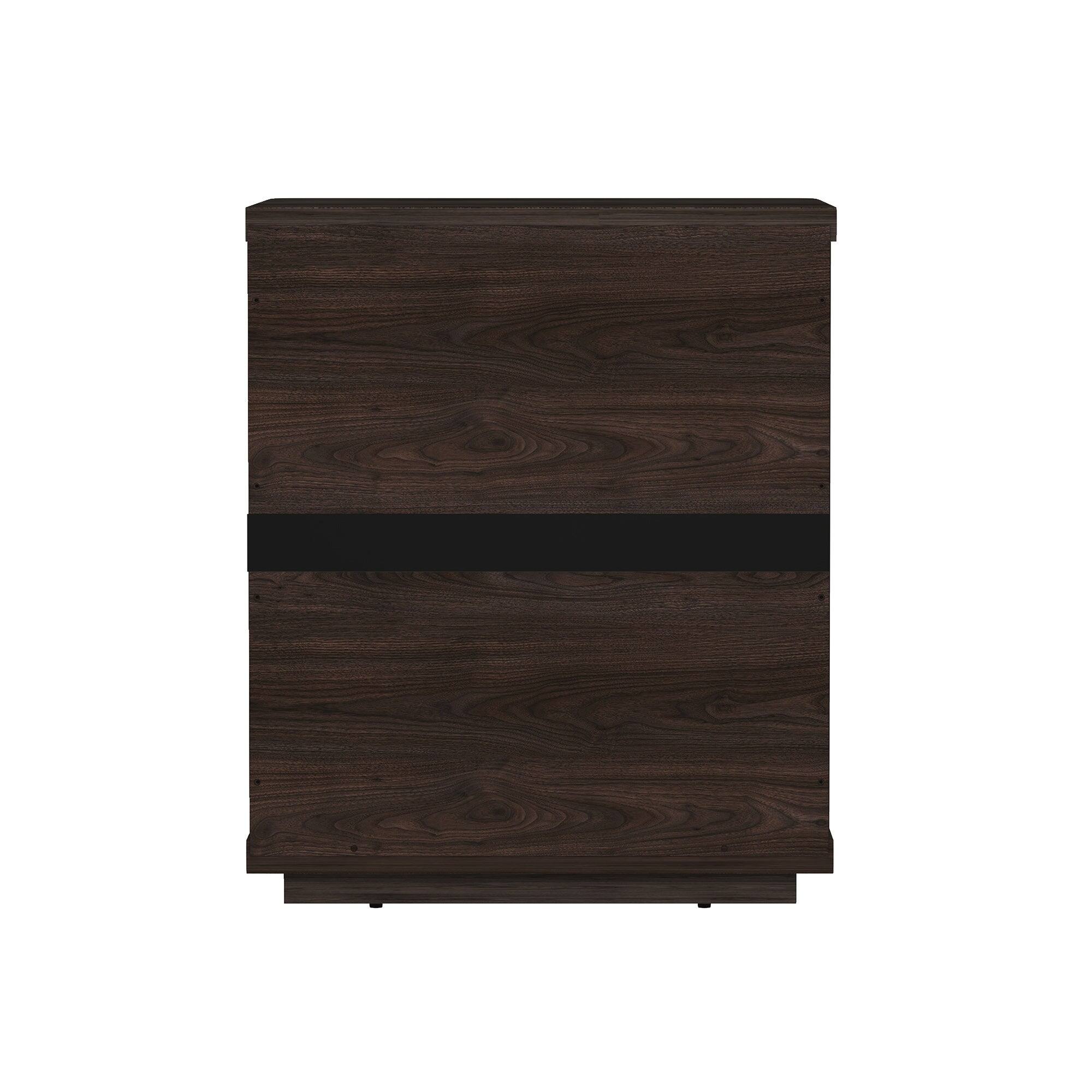 Alt View 4. Manhattan Comfort - Evelyn Modern 20" Nightstand - Brown.