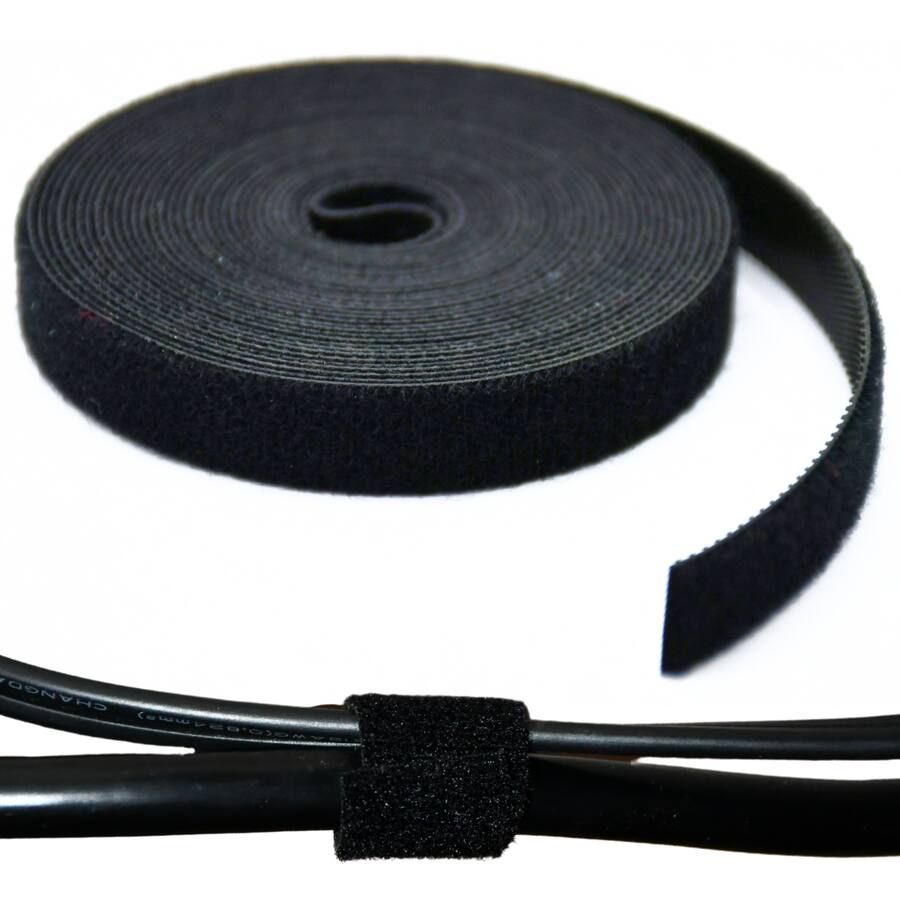 Continous Framework Grizzly Supply 1/2” Hook and Loop Continuous Roll 15ft/roll Black ...