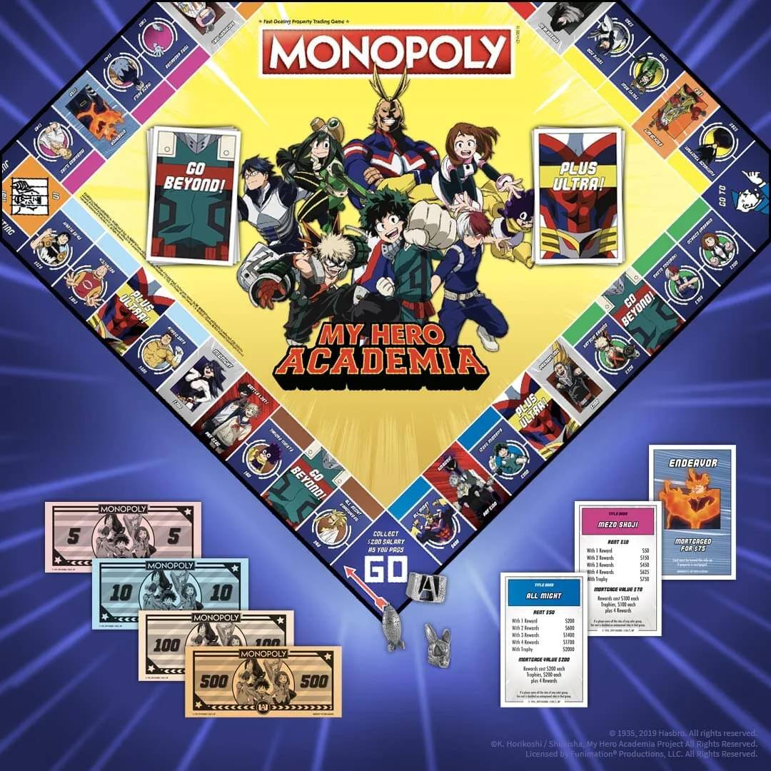 - Trading SE MONOPOLY PATIN air hati A UaC TIRC GO BEYOND! PLUS ULTRA! COTO AA ULTRAL MY, HERO ACADEMIA PL-US ULTA BEYOND! CO 5 BE GO SEYOND MONOPOLY 1 5 COLLECT 1200 DE BET a FOU PROS MONOPOLY GO 10 10 MONOPOLY 100 100 MONOPOLY 500 500 ALL MIGNT - FM - - - - - - - -2 1M VI 1 m420 SNOJI RRT F T 100 see sam UM . 5 - ENDEAVOR mRCCO POR272 N 1935, 2019 Hatbra All rights reserved x. Horikoshi My Hero Academia Project AB Rights Reserved. Licensed by unimation Productions, LLC. All Rights Reserved.