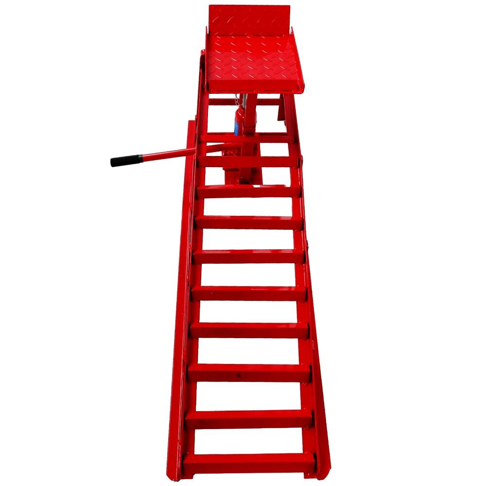Alt View 4. Ropilly - 5 Ton Heavy Duty Truck Service Ramps Automotive Lift Repair Frame Adjustable Height Garage Lift 2 Pack.