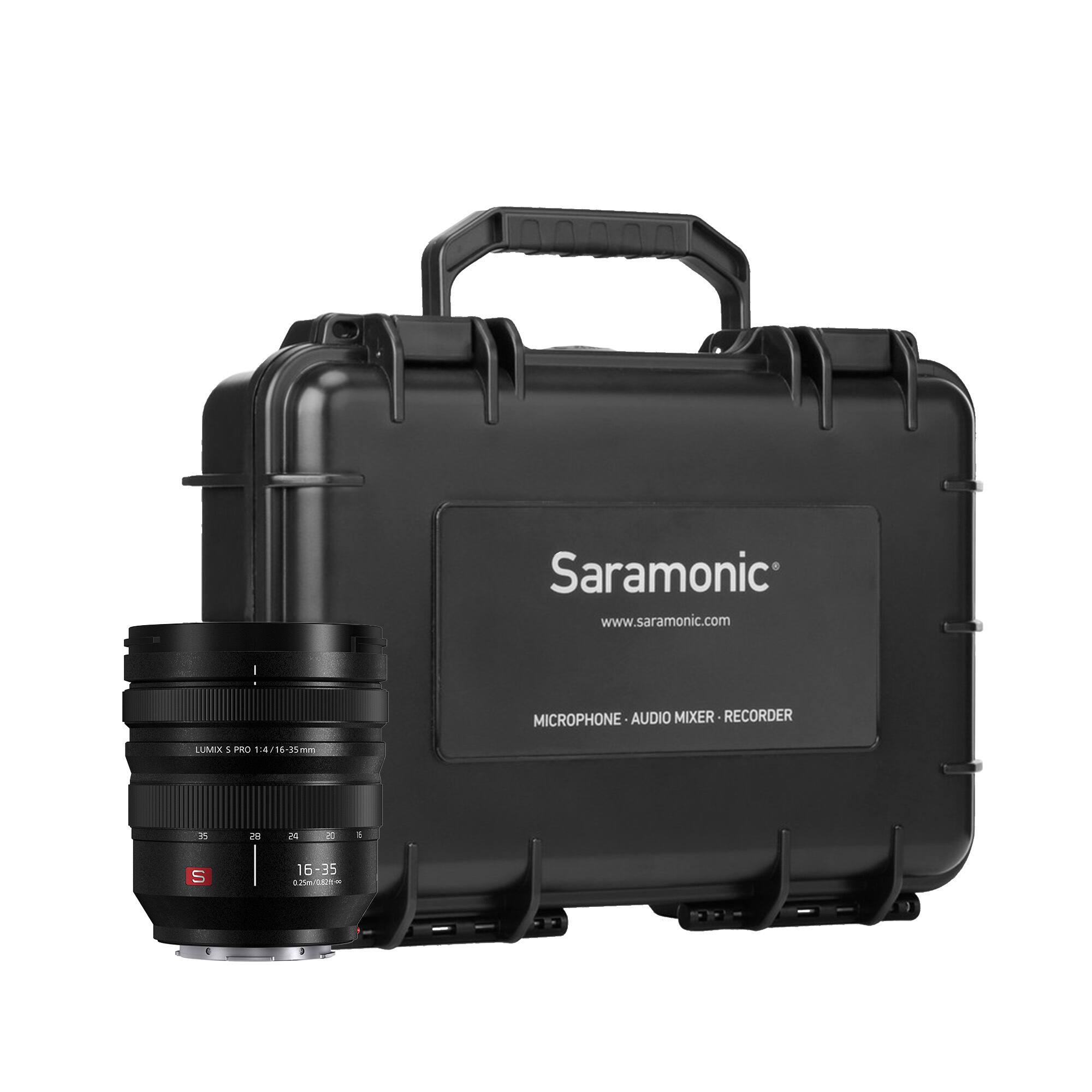 Saramonic  
www.saramonic.com  

MICROPHONE - AUDIO MIXER - RECORDER  

LUMIX S PRO 14-16-25 1:4  

LUMIX S 16-35 15 35  

16-25  
0.2m/6.6ft