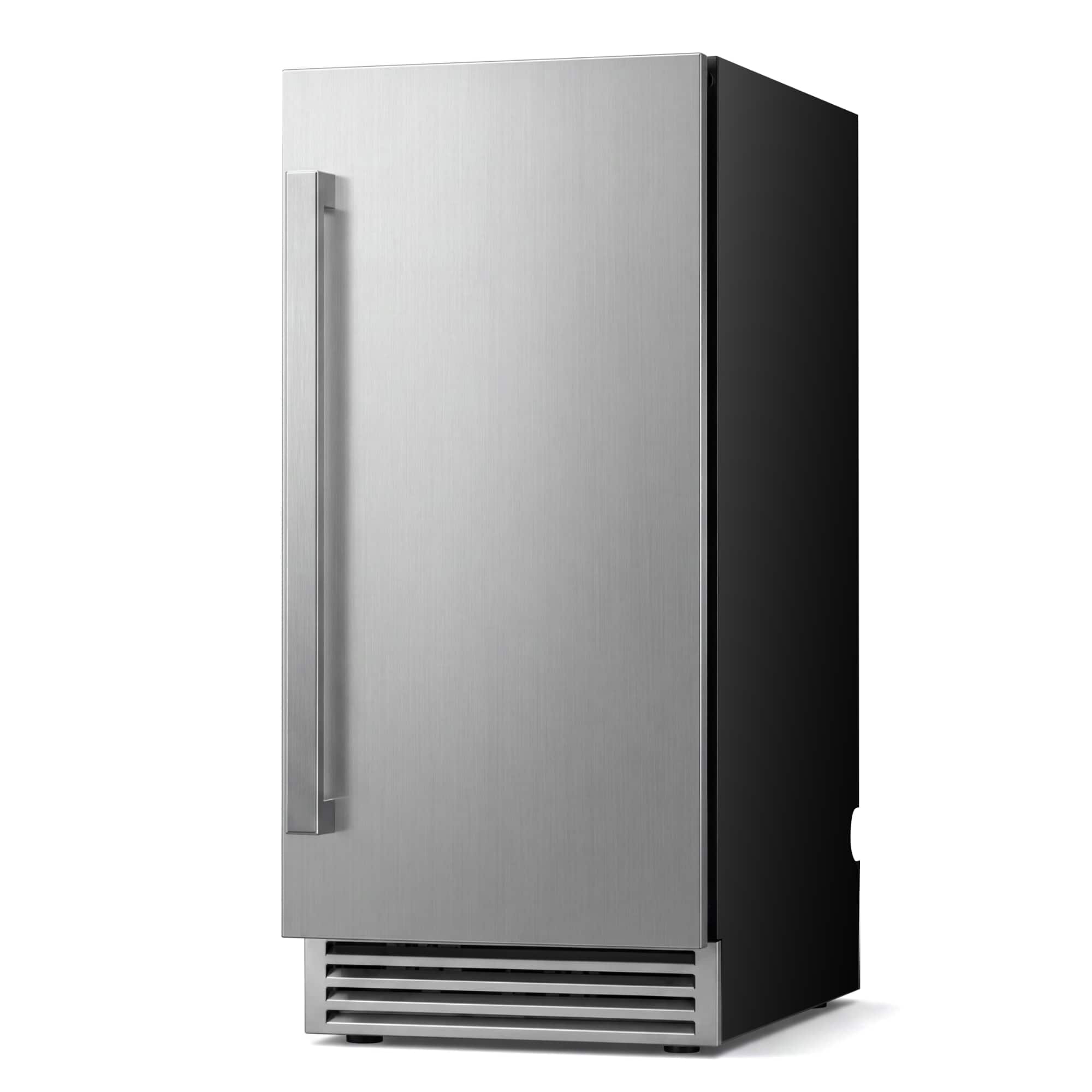 Front. Ca'Lefort - 15 Inch Panel Ready Nugget Ice Maker, Built-In, 33 Lbs, Under Counter Ice Machine, Reversible Door - Stainless Steel.