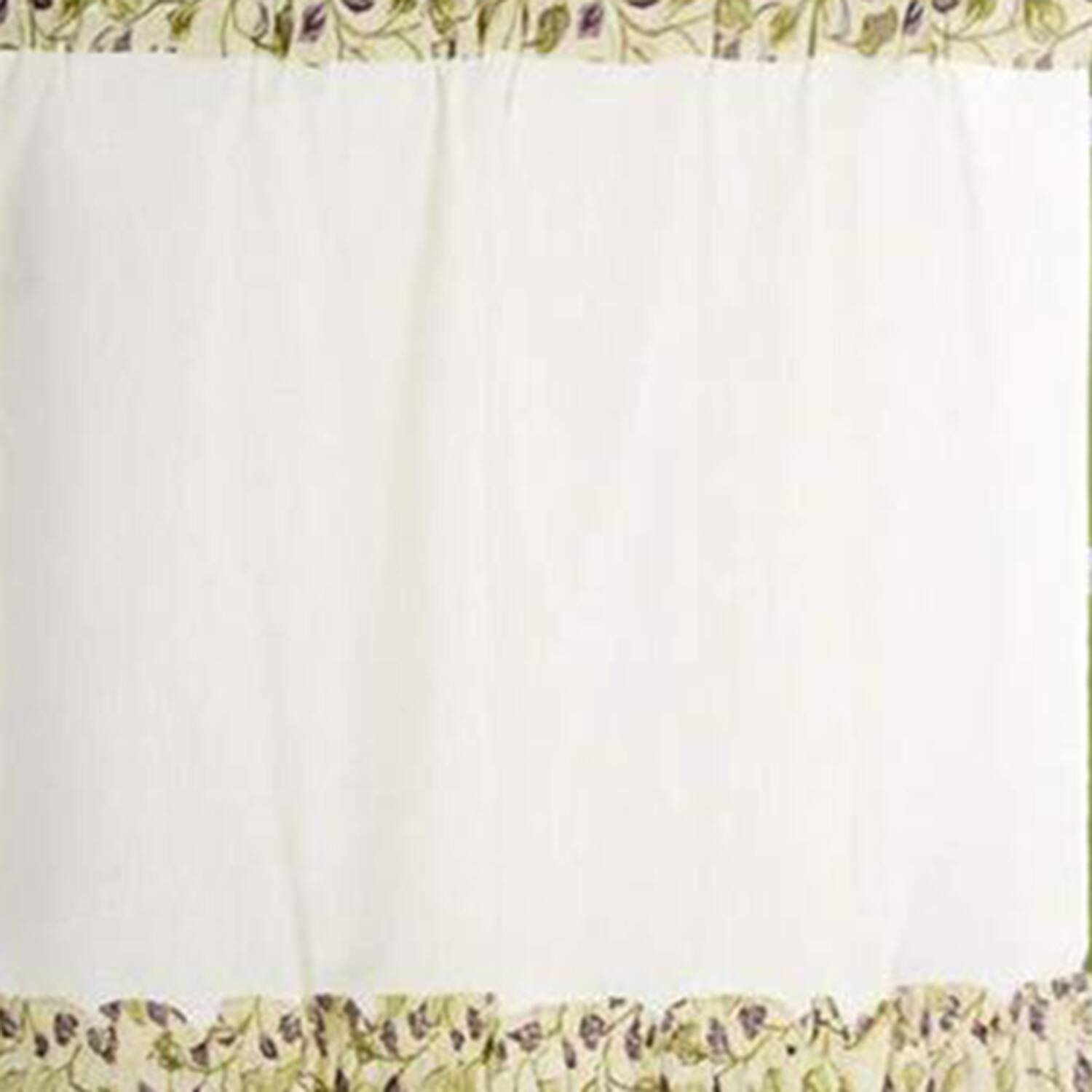 Left. Ellis Curtain - Ellis Curtain Clarice High Quality 2-Piece Leafy Branch Patterned Ruffled Tier Pair Window Curtains - 58 x36" Violet - Violet.