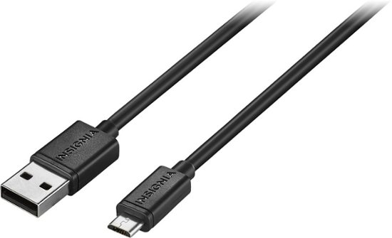 Front Zoom. Insignia™ - 6' Micro USB Charge-and-Sync Cable - Black.