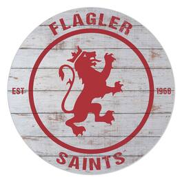 Jardine - Flagler Saints 20" Indoor/Outdoor Weathered Circle Sign - White