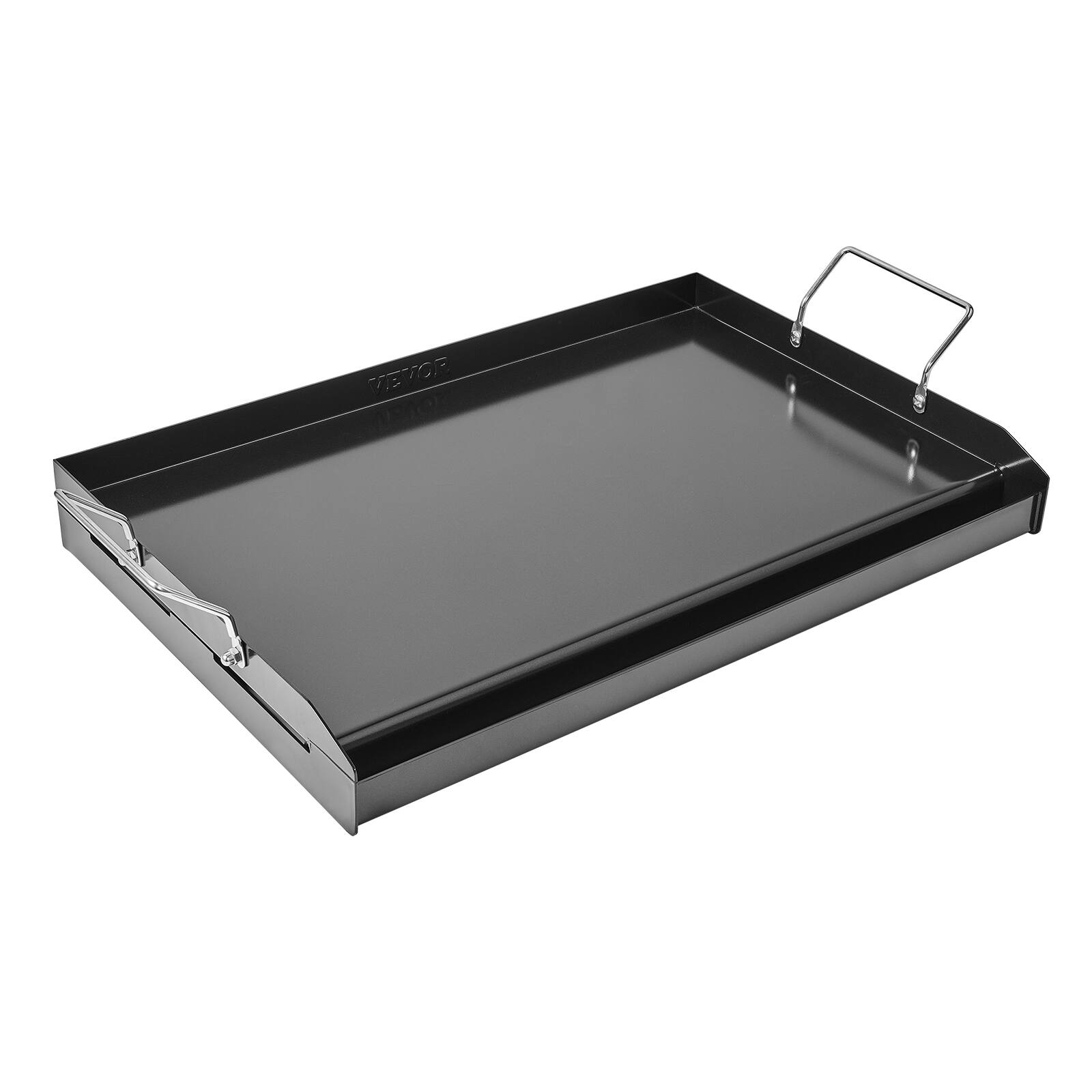 Alt View 5. VEVOR - Carbon Steel Griddle, 24x16 inch Universal Flat Top Rectangular Plate, Gas Grill Griddle for BBQ Grill, Teppanyaki - Black.