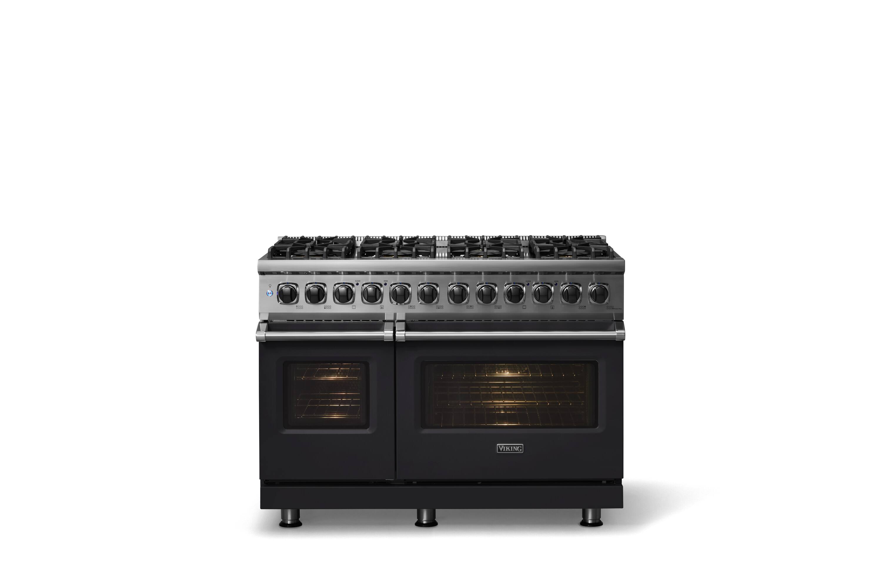 Alt View 1. Viking - 5-Series Gas Open Burner Range - Onyx.