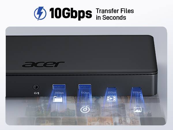 10Gbps  
Transfer Files in Seconds  

acer  

10Gbps  
10Gbps  
10Gbps  
10Gbps