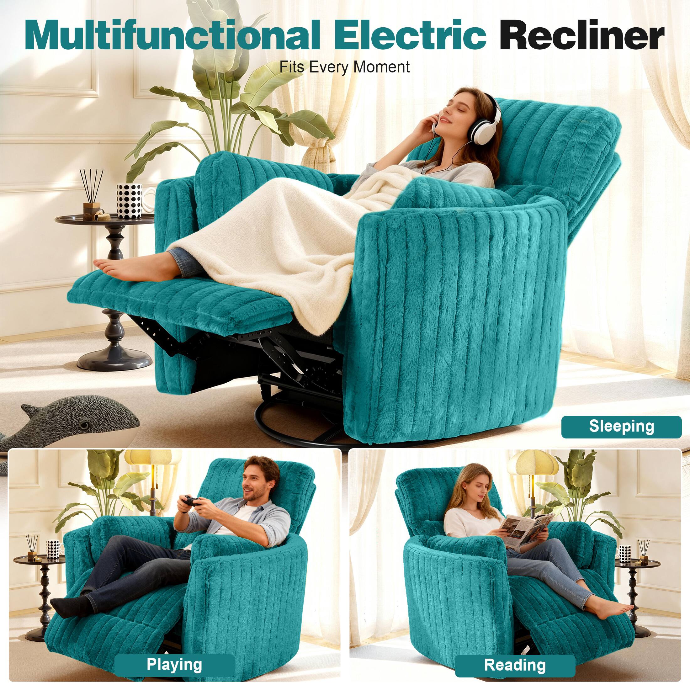 Multifunctional Electric Recliner  
Fits Every Moment  

Sleeping  
Playing  
Reading