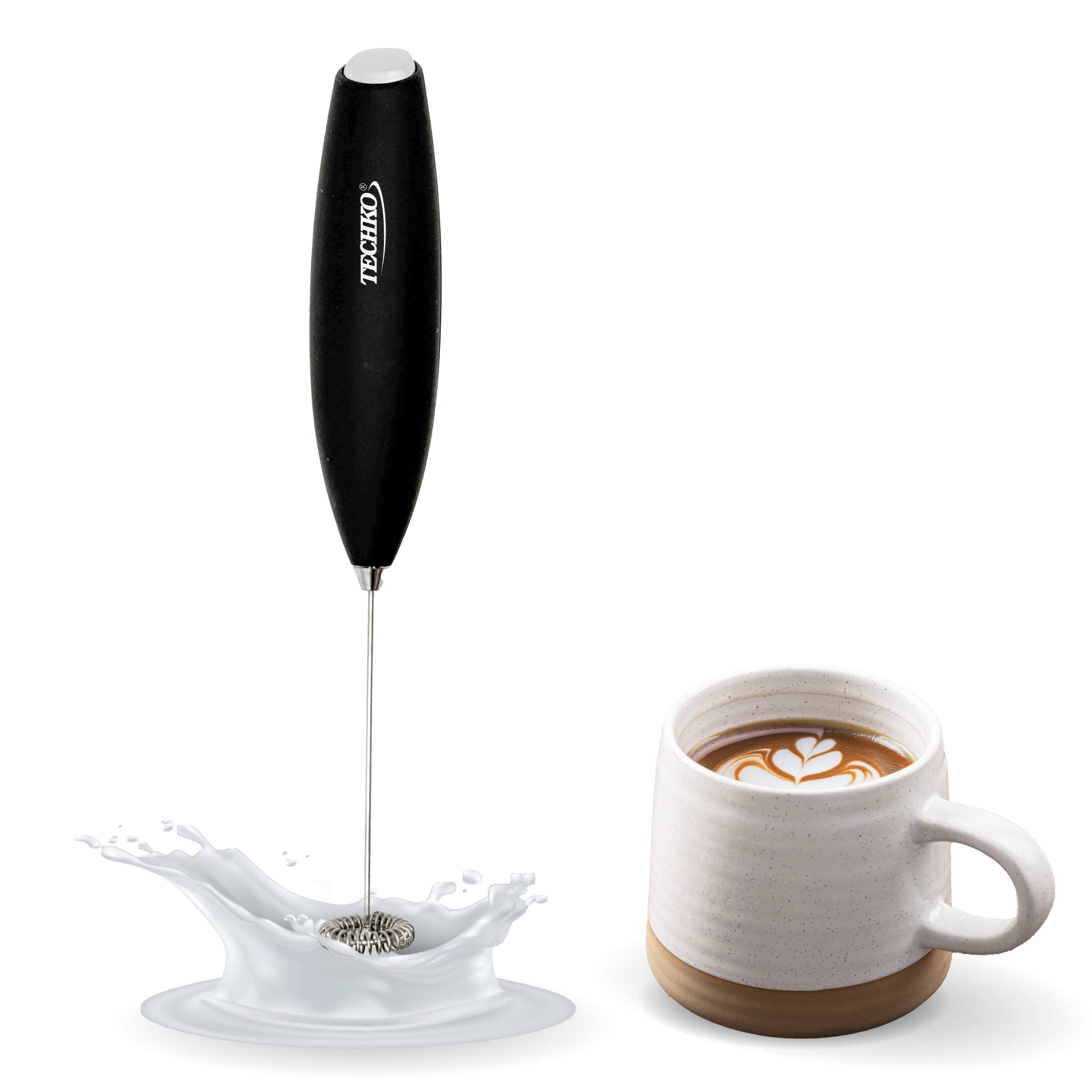 Techko - Mini Handheld Electric Milk Frother Whisk - Black