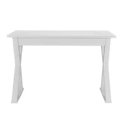 Walker Edison - Modern X-Leg Computer Desk - White - Front_Zoom