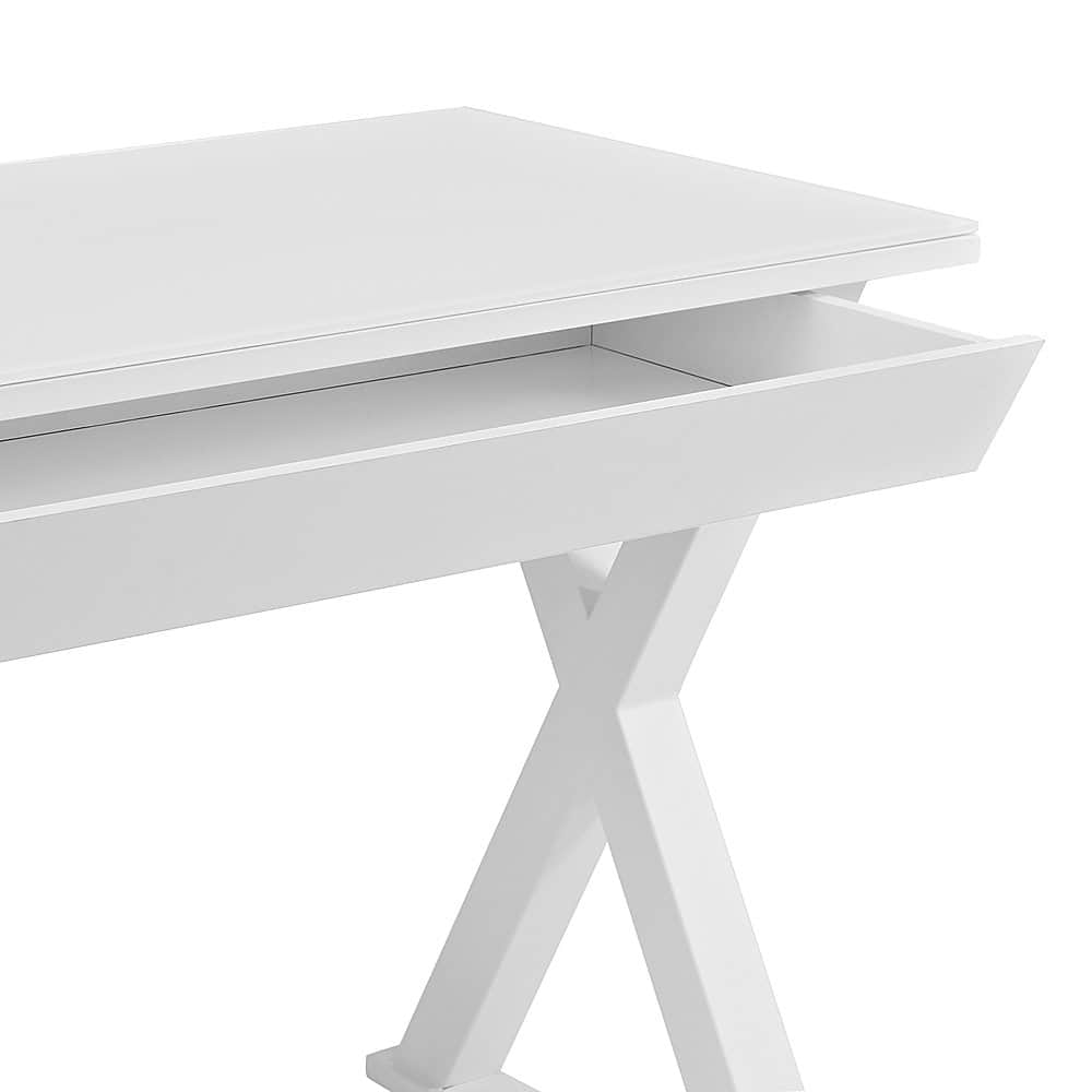 Alt View 11. Walker Edison - Modern X-Leg Computer Desk - White.
