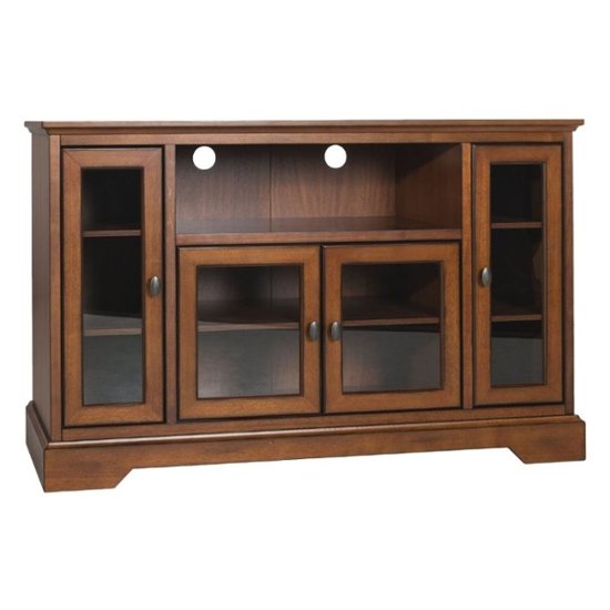 walker edison tv cabinet for most tvs up to 60" brown bb52c32rb