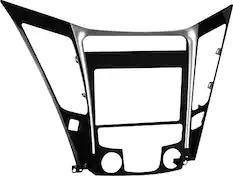Angle. Metra - Dash Kit for Select 2011-2014 Hyundai Sonata DIN DDIN - Black/Silver.
