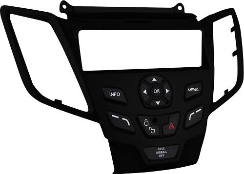 Angle. Metra - Dash Kit for Select 2011-2019 Ford Fiesta DIN - Matte Black.