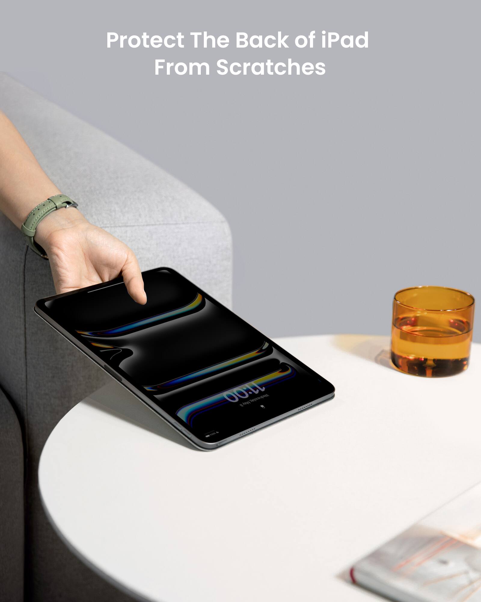 Protect the back of iPad from scratches.