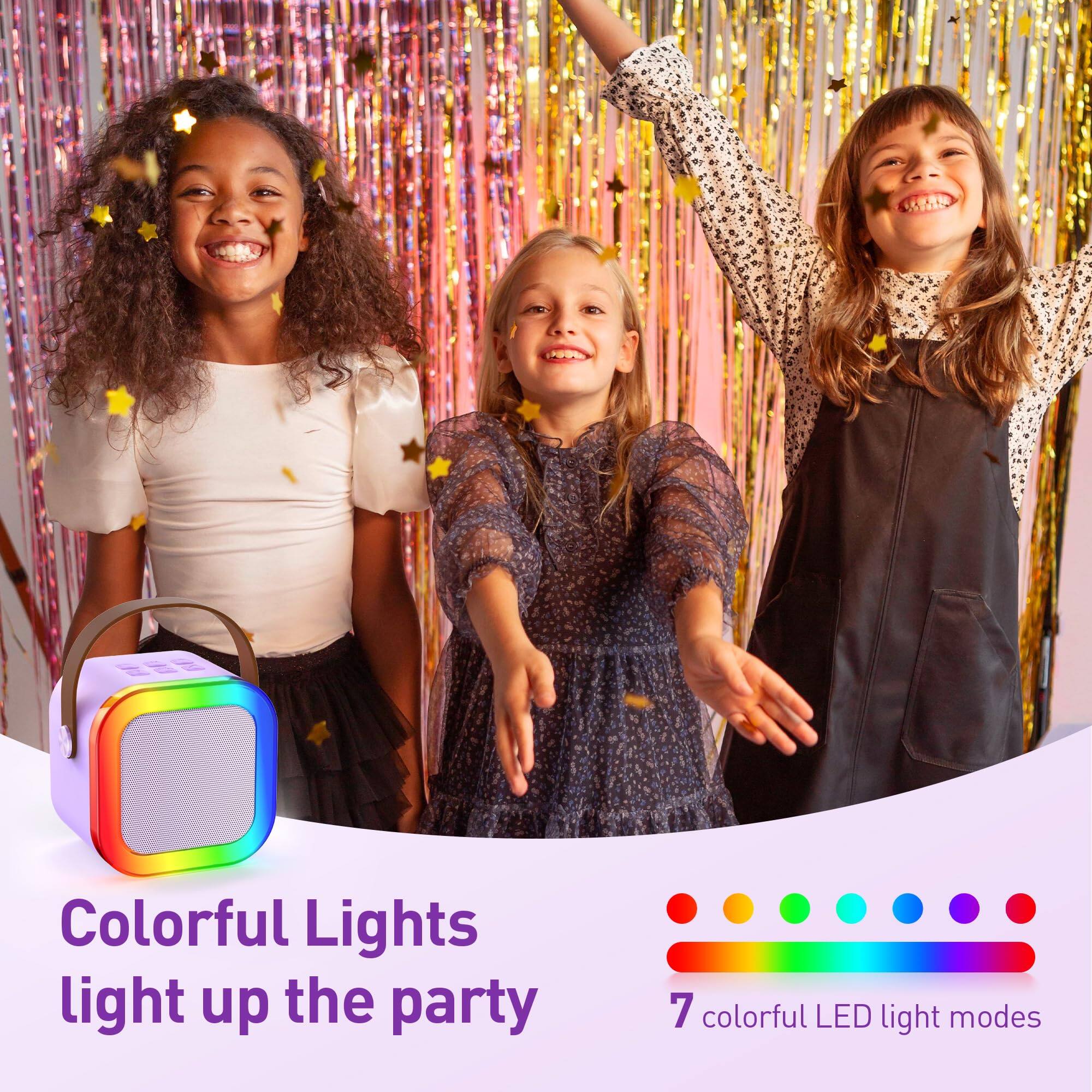 Colorful Lights light up the party

7 colorful LED light modes