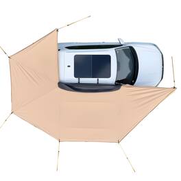 VEVOR - 270 Degree Awning, 133 sq.ft Driver Side Vehicle Awning, Waterproof UV50+ Car Side Awnings with Carry Bag - Beige