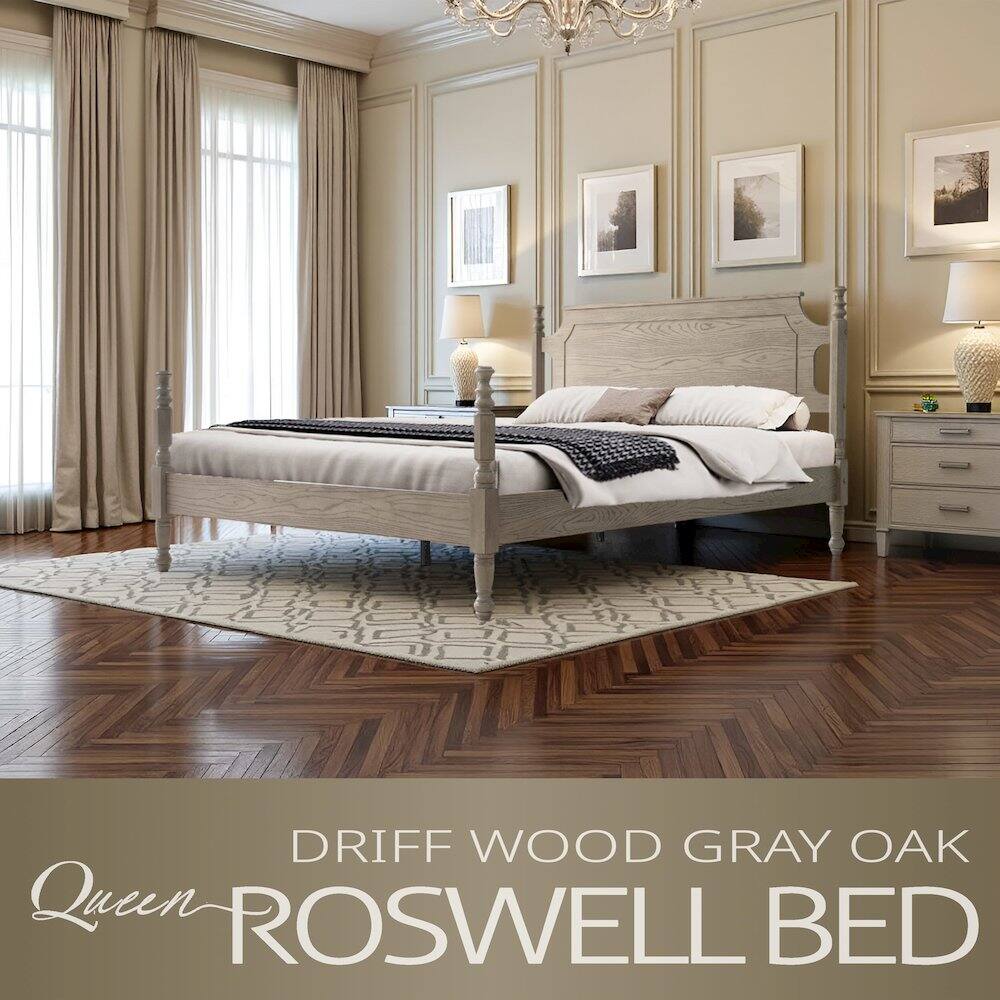 DRIFF WOOD GRAY OAK Queen ROSWELL BED
