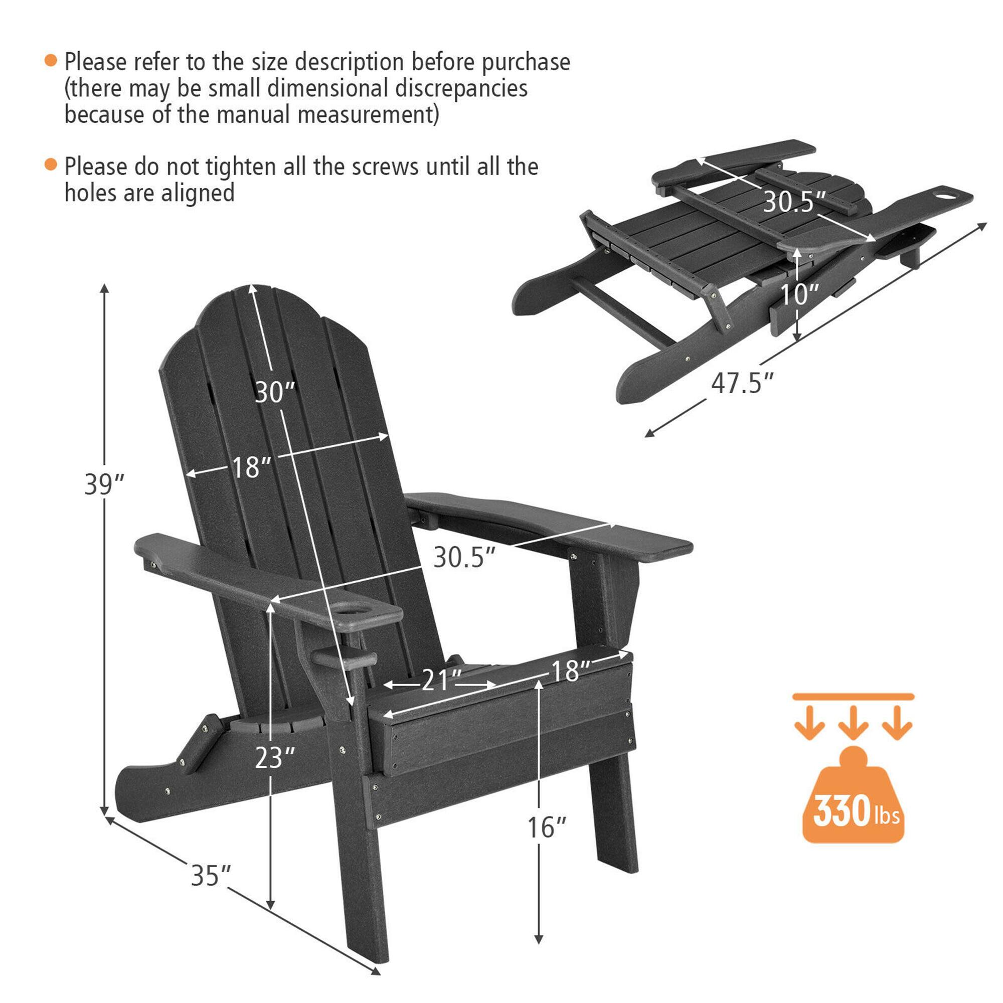 Please refer to the size description before purchase (there may be small dimensional discrepancies because of the manual measurement)

Please do not tighten all the screws until all the holes are aligned

30.5"
10"
30"
47.5"
39"
18"
30.5"
21"
18"
23"
16"
330 lbs
35"
