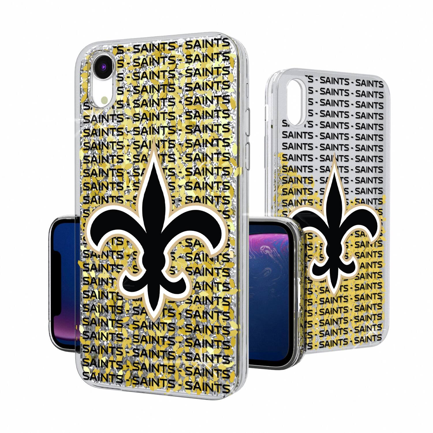 Keyscaper - NFL - New Orleans Saints iPhone Text Backdrop Design Glitter Case - 16 Pro - Multicolor price history on PriceWatchPro