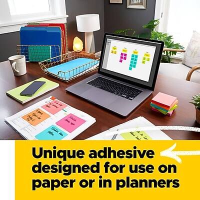 Unique adhesive designed for use on paper or in planners