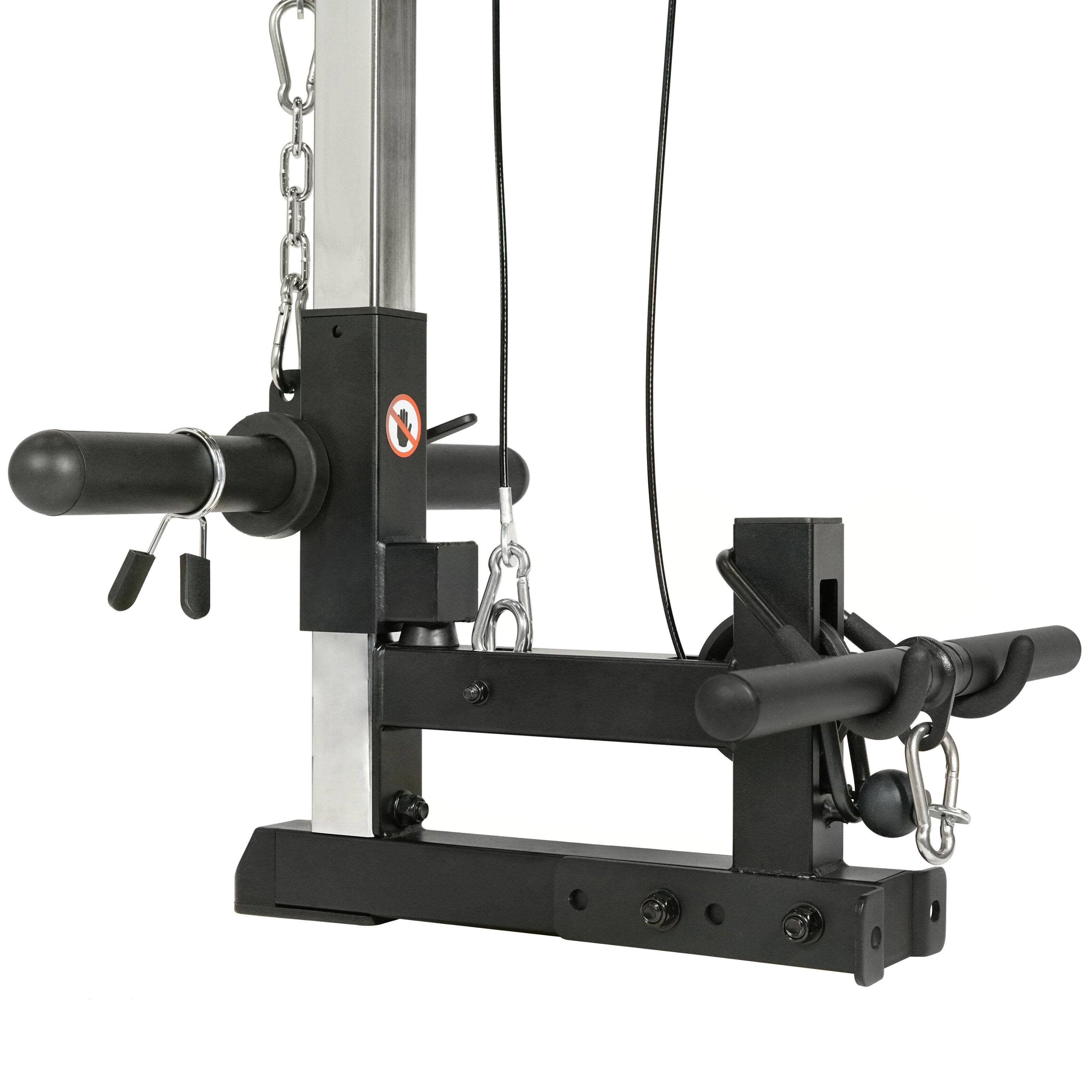 Alt View 1. Sunny Health & Fitness - Sunny Strength™ Lat Pulldown Pulley System Attachment for Power Racks - Black.