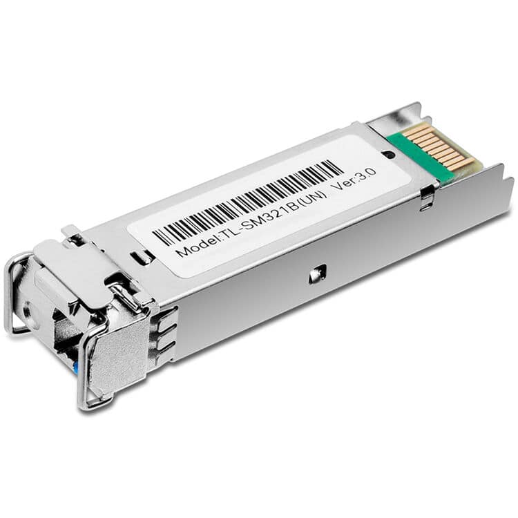 TP-Link - TL-SM321B | 1000Base-BX WDM Bi-Directional Gigabit Single-Mode SFP Module | Plug and Play | LC Simplex Interface - Silver