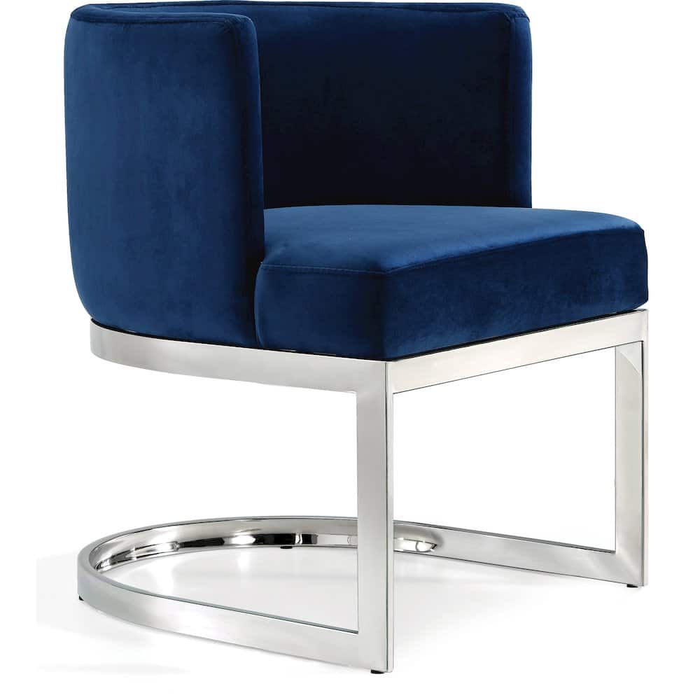 Meridian Furniture - Gianna Navy Velvet Dining Chair - Blue