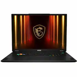 MSI - 18" Gaming Laptop 2560 x 1600 (QHD+) - Intel Core Ultra 9 275HX with 64GB Memory - GeForce RTX 5070 TI - 2 TB SSD - Midnight Black, Black