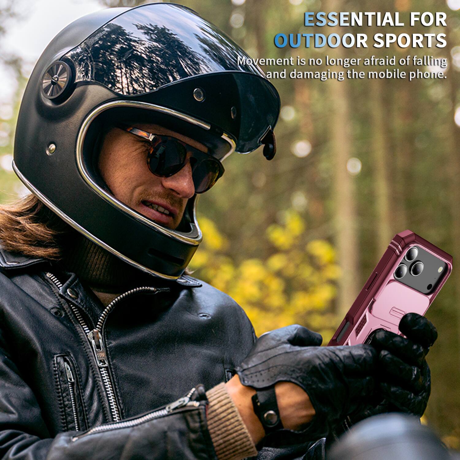 ESSENTIAL FOR OUTDOOR SPORTS  
Movement is no longer afraid of falling and damaging the mobile phone.