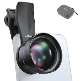 Neewer - 58mm 2X Telephoto Lens for Phone, 17mm Thread Clip, 6 Elements/5 Groups, LS-71