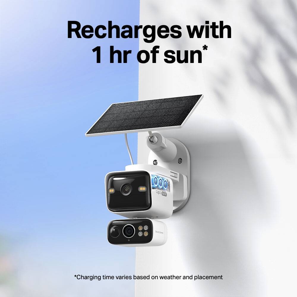 Recharges with 1 hr of sun*  
*Charging time varies based on weather and placement