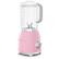 Angle. SMEG - SMEG BLF01 Countertop 4-Speed Blender, 48 oz - Pink.