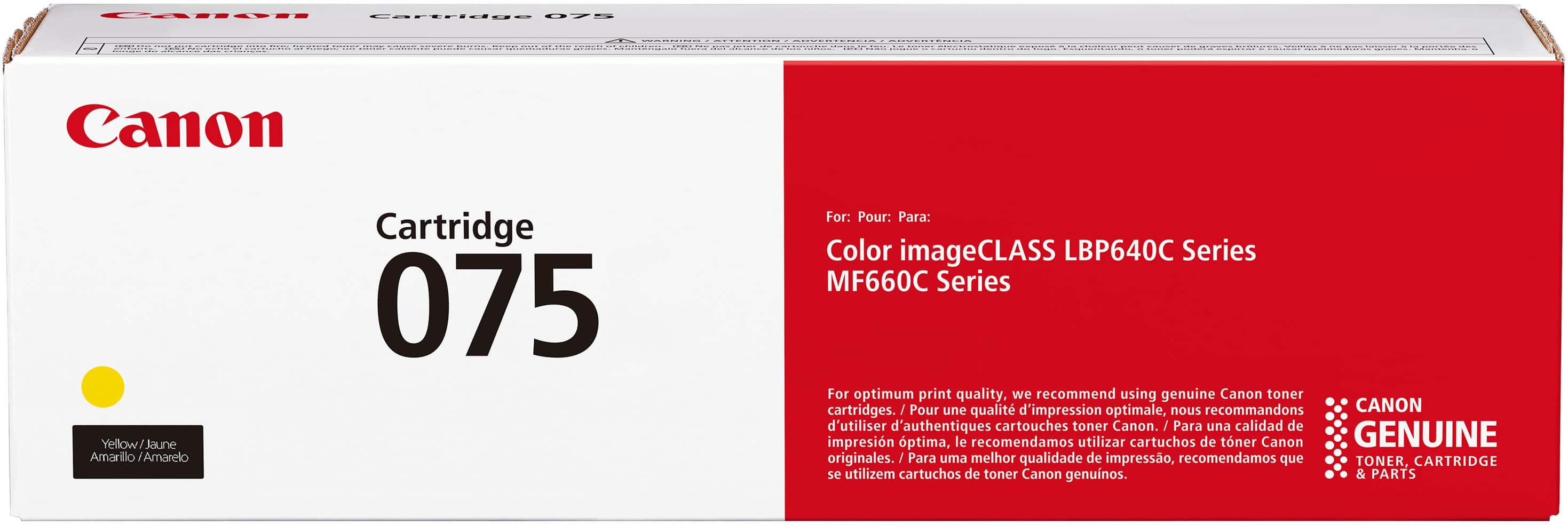 Canon - Toner 075 Standard Yield Toner Cartridge - Yellow - Front_Zoom