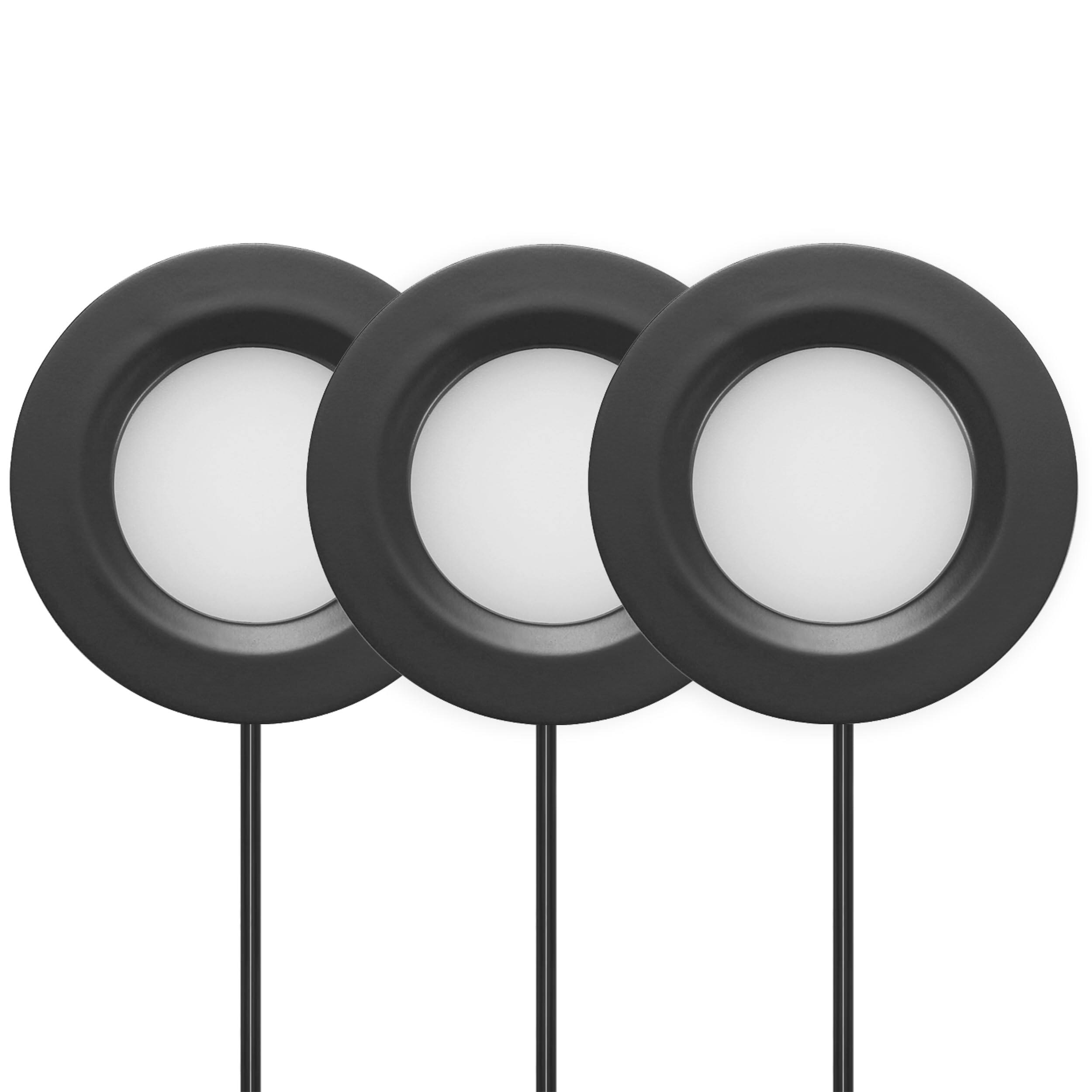 TECH SAFARI Under Cabinet Led Puck Lights Kit Plug in v Set With In ...