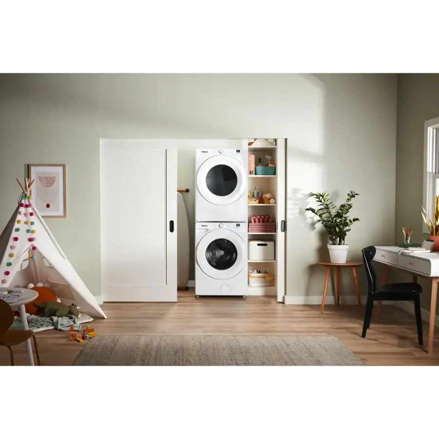 Alt View 19. Whirlpool - 7.4 Cu. Ft. Stackable Gas Dryer with Wrinkle Shield Option - White.