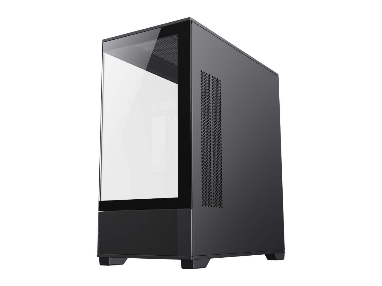 Alt View 5. GAMEMAX - GAMEMAX VISTA MB Black USB3.0 Micro-ATX Tower Tempered Glass Computer Case. Fan is Not Included. - Black.